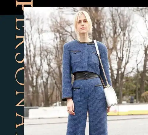 普通女生也可以穿得很高级,学刘雯穿软呢装,面料一看就偏贵