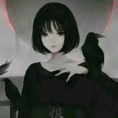黑化的头像动漫少女病娇黑化的女生动漫头像