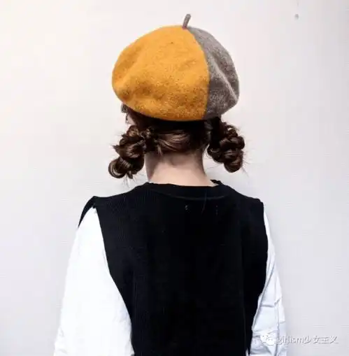 少女发型冬季帽子发型,兼具可爱和温暖