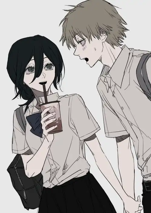 画师eba的电锯人,这个画风真是太潮了
