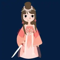 水彩风格卡通手绘风古风美女图片素材其他格式下载动漫人物大全