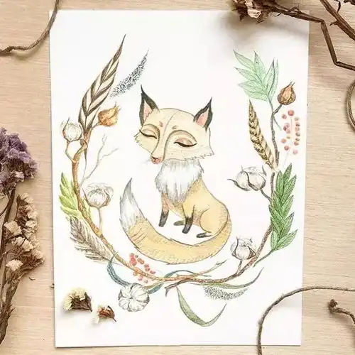 很萌的动物水彩画,用画笔画出来的小动物超可爱,女孩子最喜欢