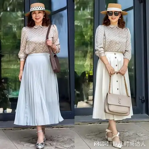 女人过了五十岁,建议你多穿过膝裙和戴帽子,完全没有大妈感