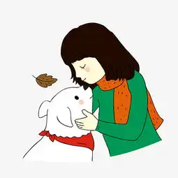 卡通矢量宠物小狗和女孩图片素材其他格式下载动漫人物大全