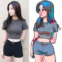 当少女遇上二次元,比真人还美