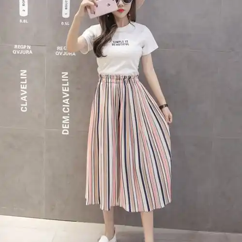 宽松舒适的雪纺裤,150女生这样穿显高还时髦,初秋让你美得不重样