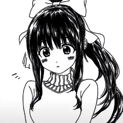 女黑白头像素描kei