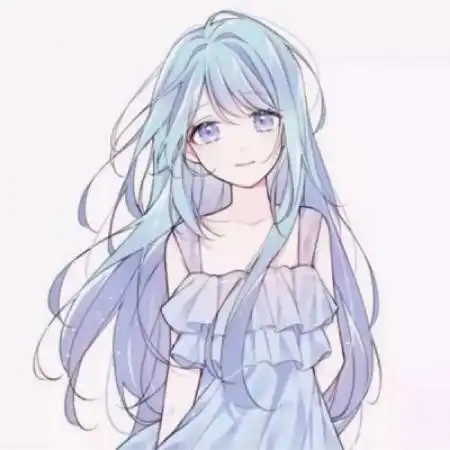 长发卡通女孩头像,长发是为了我自己