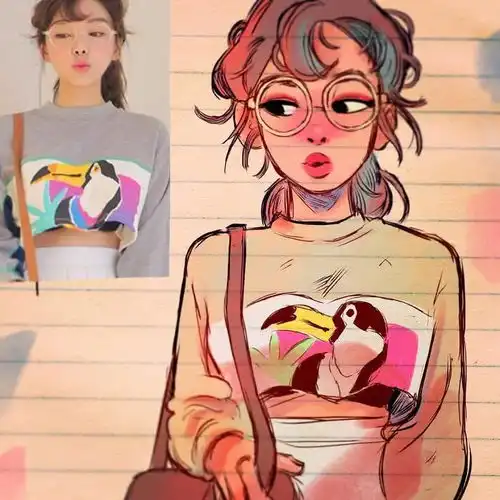 当小姐姐与二次元漫画滤镜碰撞,照片中的小姐姐居然这么美