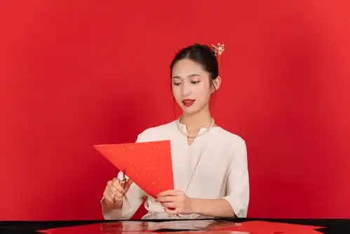 剪纸剪窗花新年龙年春节美女人物摄影图广告素材下载至来源处