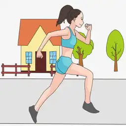 跑步微信头像插画