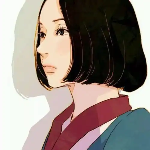 模糊女生头像个性手绘