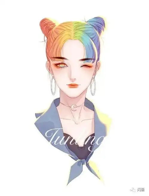 手绘头像女可爱小女孩女