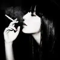 黑色影子侧面头像女花满