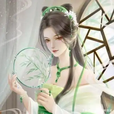 古风美女头像手绘水彩画