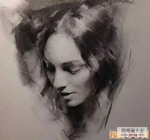 美国艺术家迈克尔.zuga人物头像素描作品欣赏