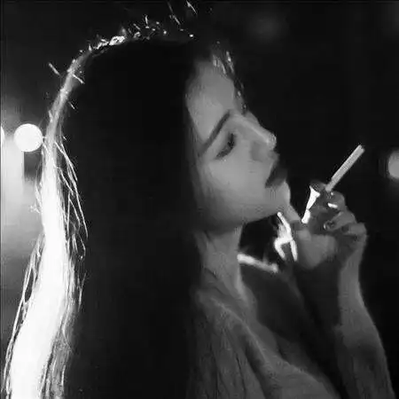 黑色影子侧面头像女霸气