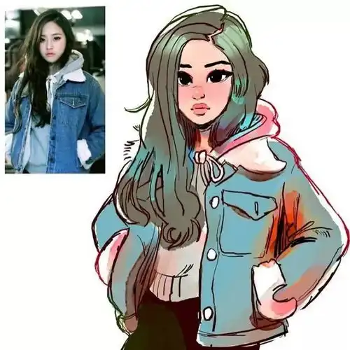 当少女遇上二次元,比真人还美