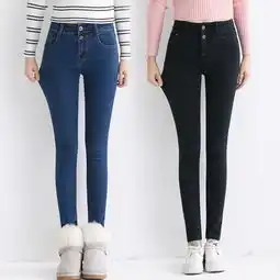 爆款双扣女装裤子新款韩版高腰牛仔裤女士弹力小脚裤修身显瘦女生铅笔裤长裤子批发