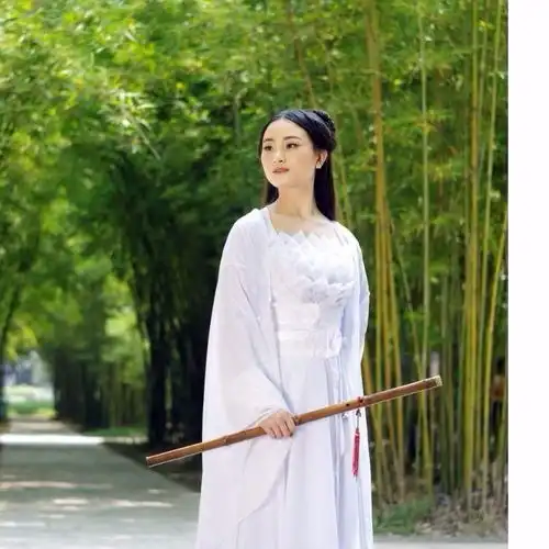 白色仙女装改良汉服女侠服饰小龙女刘亦菲古装服装七仙女写真服饰