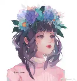 可甜可盐少女插画,颜色极度舒适