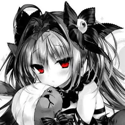 二次元黑暗系情侣头像一对两张冷酷冷血丧系动漫情侣头像