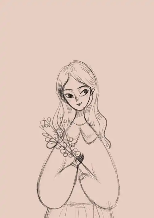 复古欧美风格人物插画