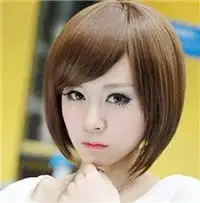 当下最流行的波波发型的女生头像体现你瓜子脸一样的美