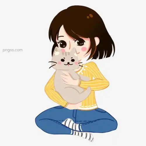 手绘卡通女孩抱着猫咪原创元素图片大小2000x2000px图片尺寸748.5kb来自png搜索网pngss.com免费免扣png素材下载绘画卡通蓝色猫咪女孩设计元素学生原创元素装饰图案
