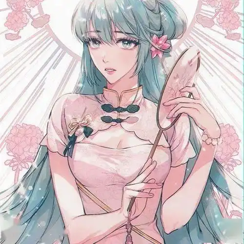 韩国卡通美女手绘头像
