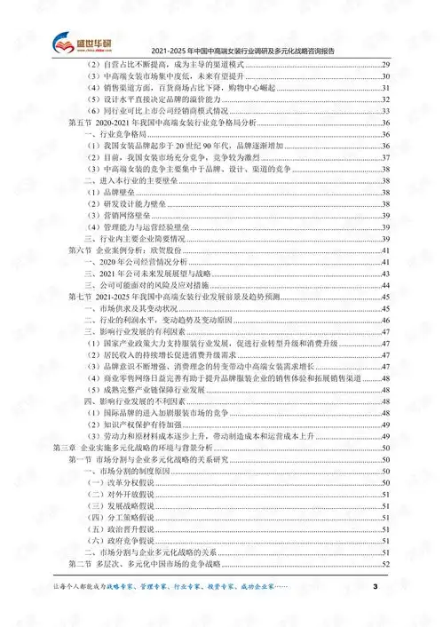 20212025年中国中高端女装行业调研及多元化战略咨询报告.pdf