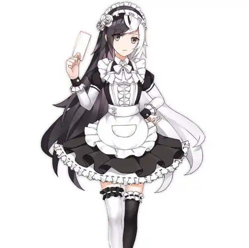 黑白丝过膝袜超可爱二次元美少女萌二次元