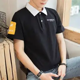 短袖t恤男学生夏季新款男士polo衫学生短袖衣服青少年男装潮
