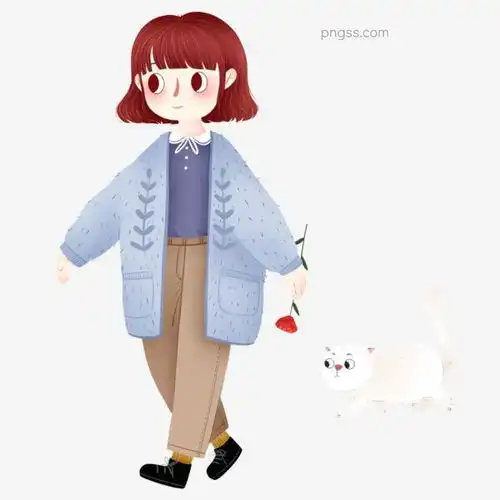卡通手绘女孩和猫png素材图片大小1024x1024px图片尺寸385.1kb来自png搜索网pngss.com免费免扣png素材下载png元素可爱风猫咪美女女孩元素清新人物元素