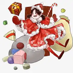 圣诞节狂欢的小女孩儿图片素材其他格式下载动漫人物大全
