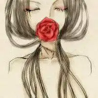 女生手拿花唯美图片头像
