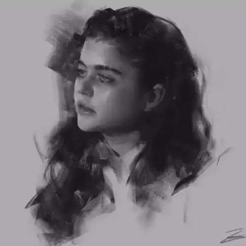 高清油画女意境头像头像