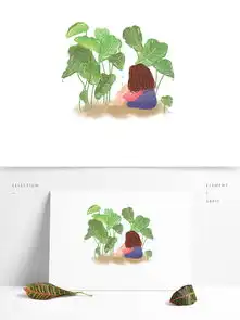 二十四节气之白露女孩人物植物绿色插画元素图片素材psb格式下载其他大全