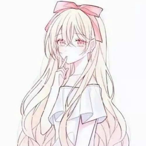 长发女生漫画头像唯美动