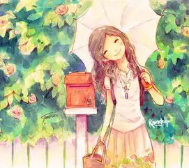女生绿色头像全绿动漫女