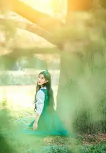 秋天落叶丛中的童话般红唇少女