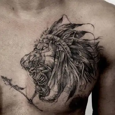 个性纹身微信头像黑灰精品纹身图案