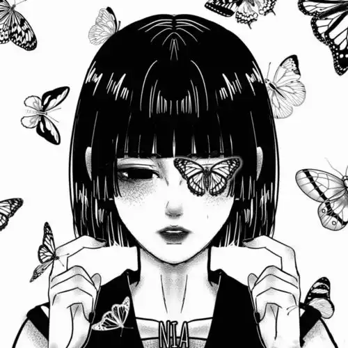 画漫画头像女简单ins风