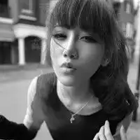 性感美女qq黑白头像