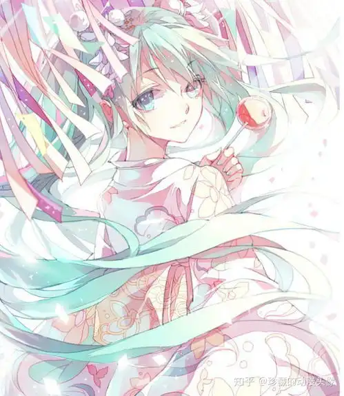 长发女生漫画头像唯美美