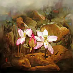 吴冠中一幅荷花能卖1亿,画残荷却没黄毛丫头狠,把自己当死模画