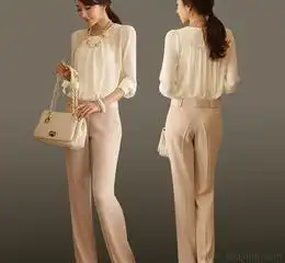 时尚雪纺女装头像长裤