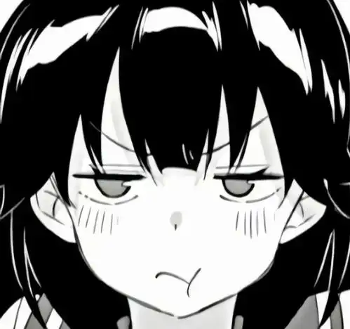 黑白漫画女生头像