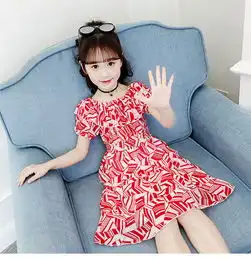 女童夏季雪纺连衣裙2019新款韩版女孩蛋糕裙子儿童公主裙yx