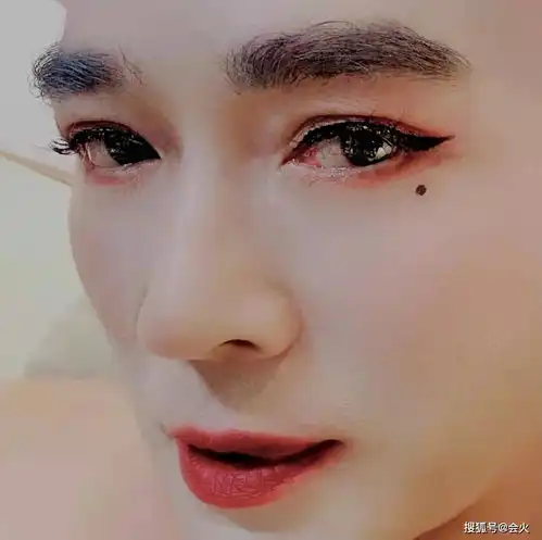53岁焦恩俊自曝女装造型化大浓妆嘟嘴卖萌,穿粉背心露大块纹身